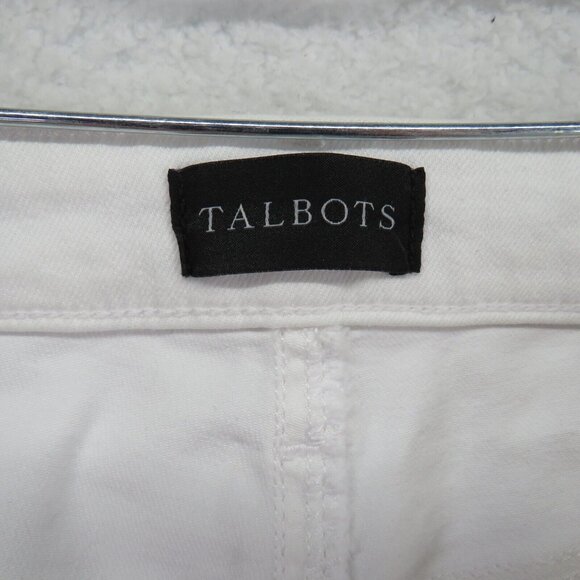Talbots Pants Womens Size 6 White Denim Jeans Jegging Crop Stretch - Picture 4 of 9
